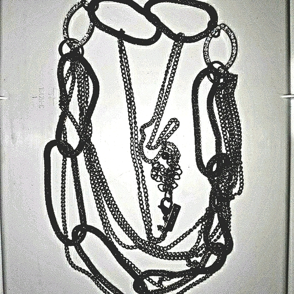 🤎Beautiful Brown Chain Necklace with Rhinestone🤎 - Picture 3 of 4